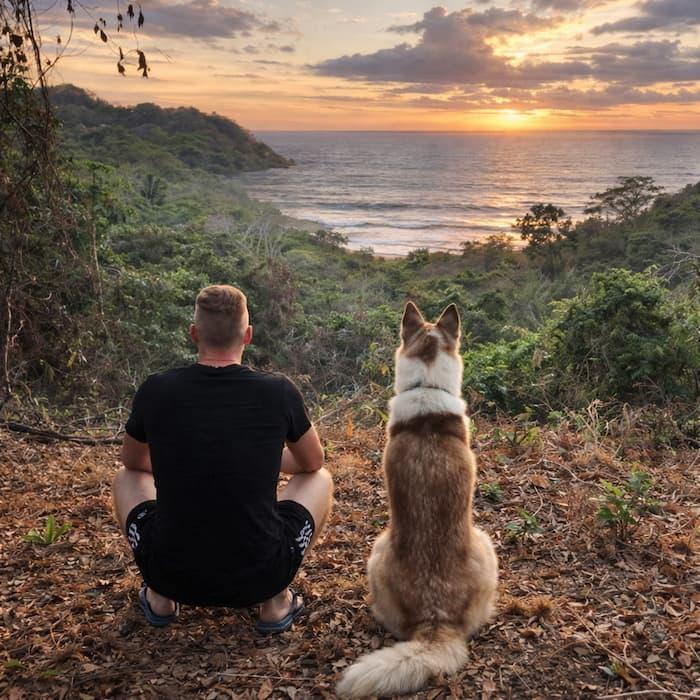 Jacob and Seasons is looking at the sunset together